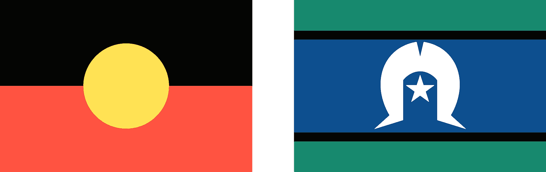 Australian Aboriginal, Torres Strait Islander and Australian flags